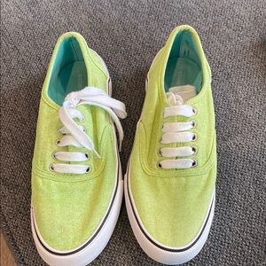 Mossimo Supply Co. Lime Green Sneakers size 9 used has some marks on them